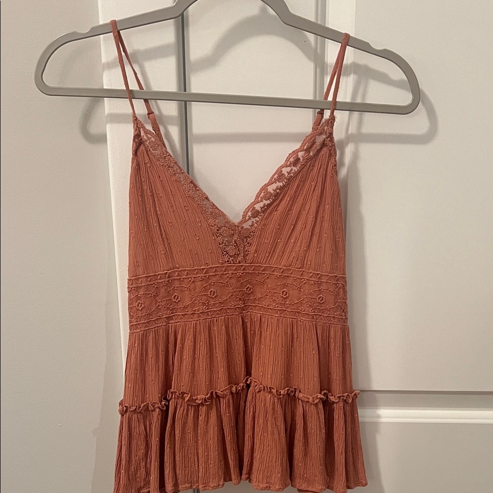 American Eagle Outfitters Terracotta Lace Camisole